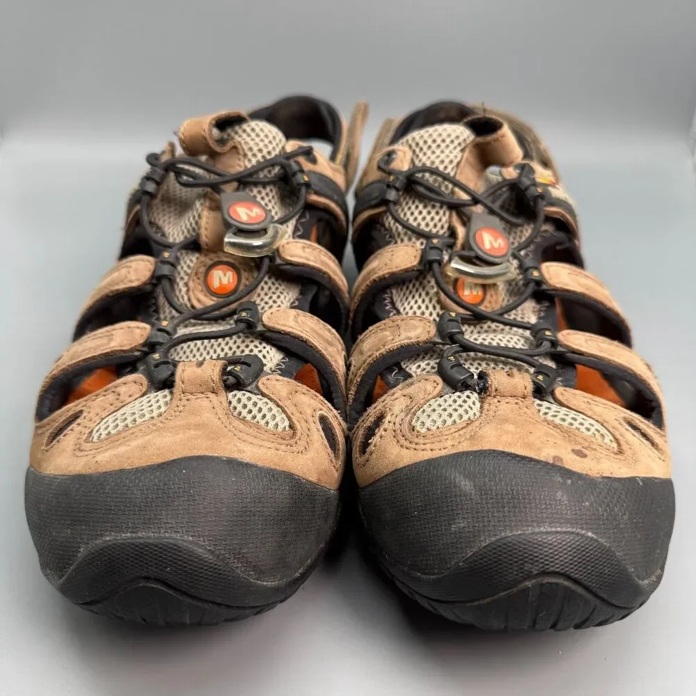 Merrell Continuum Hiking Sandals Men's 12 Brown Cord Lock Round Toe Outdoor Shoe